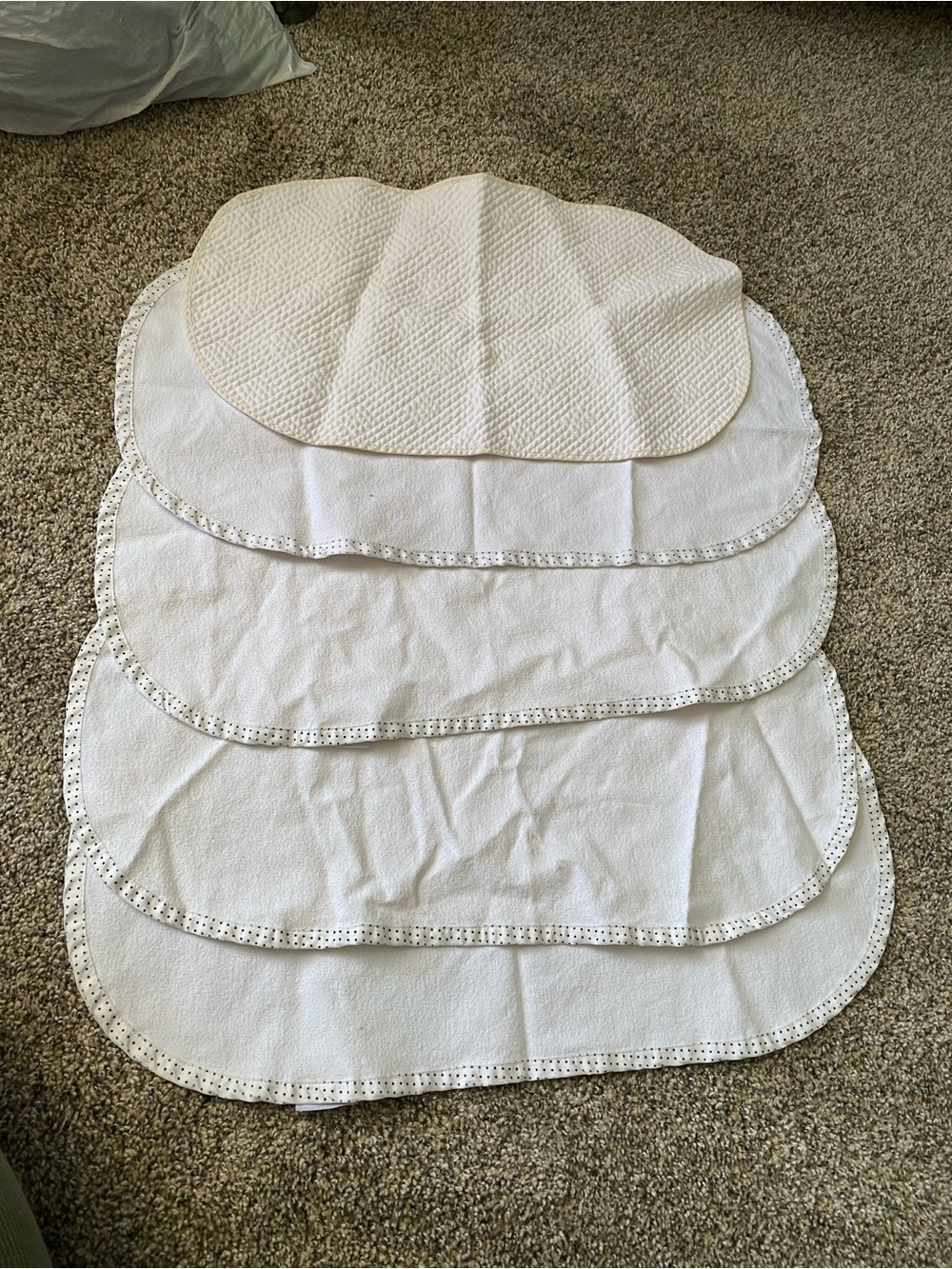 Diaper changing pads - set of 5